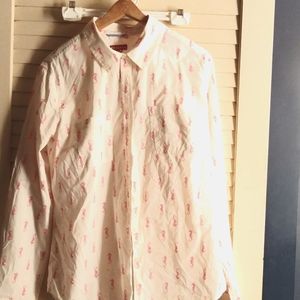 Merona Seahorse print button down shirt